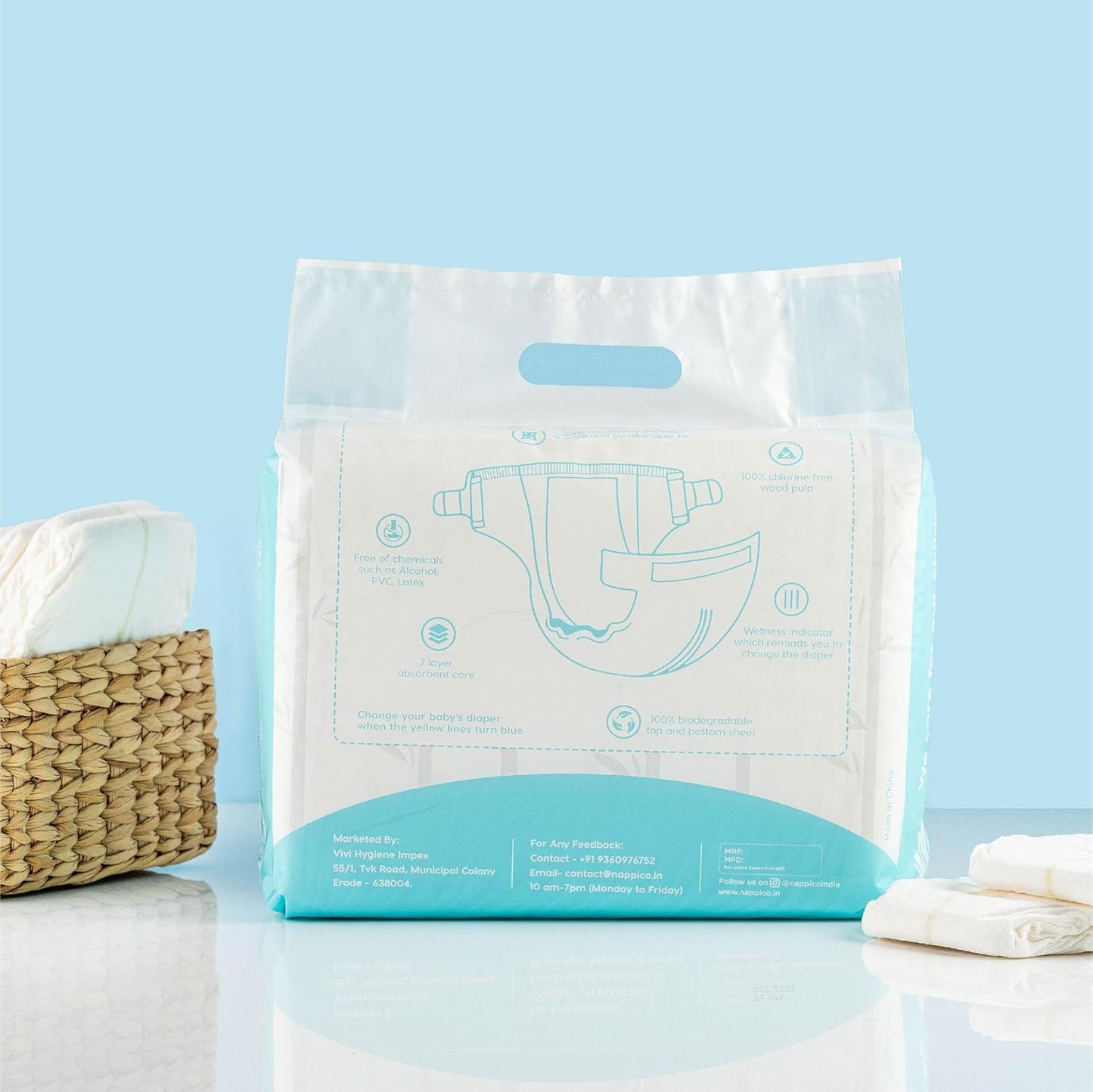 Nappico Tape Diaper Medium Size - 25 PCS