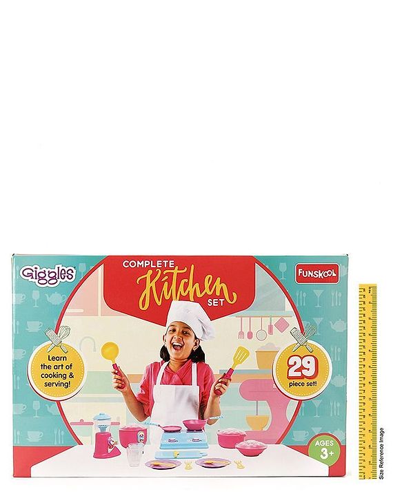 Giggles Role Play Complete Kitchen Set of 29 Pieces - Multicolor
