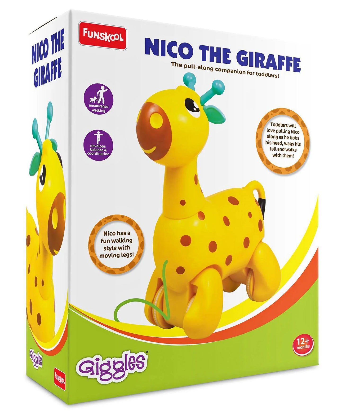 Giggles Nico The Giraffe - Yellow
