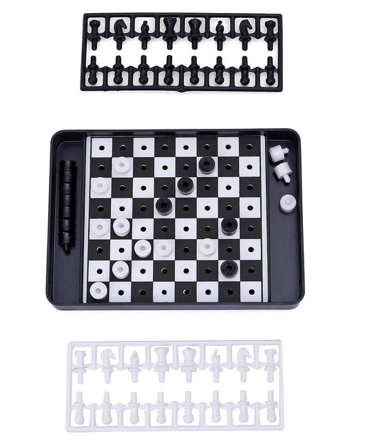 Funskool Travel Chess And Draught Board Game - Mulricolor