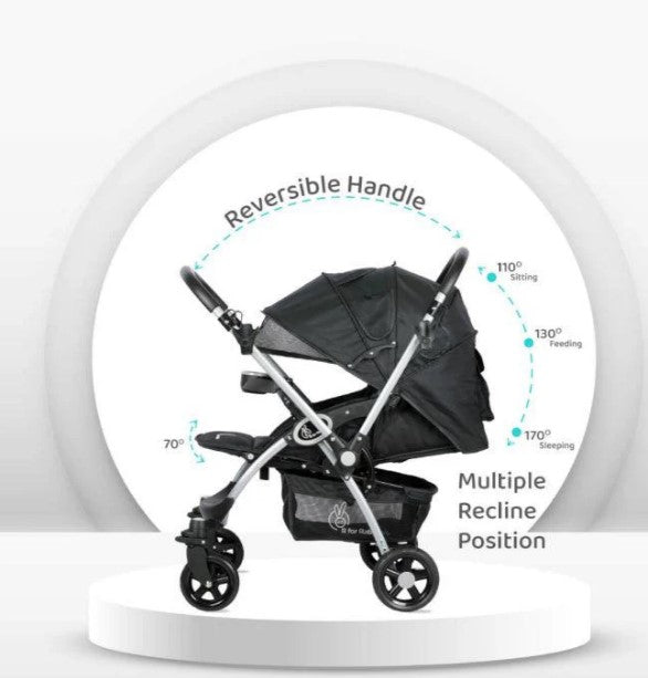 R for Rabbit - Chocolate Ride -Stroller - Black Grey