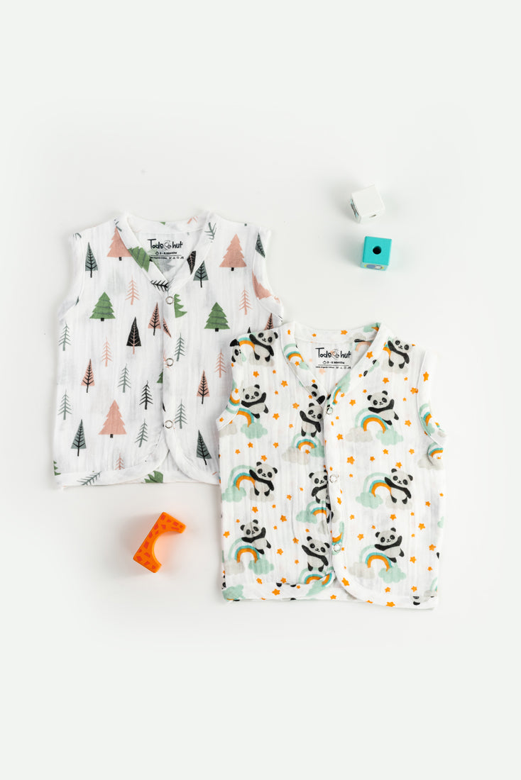 Muslin Jabla SS Christmas Tree & Cloudy Panda