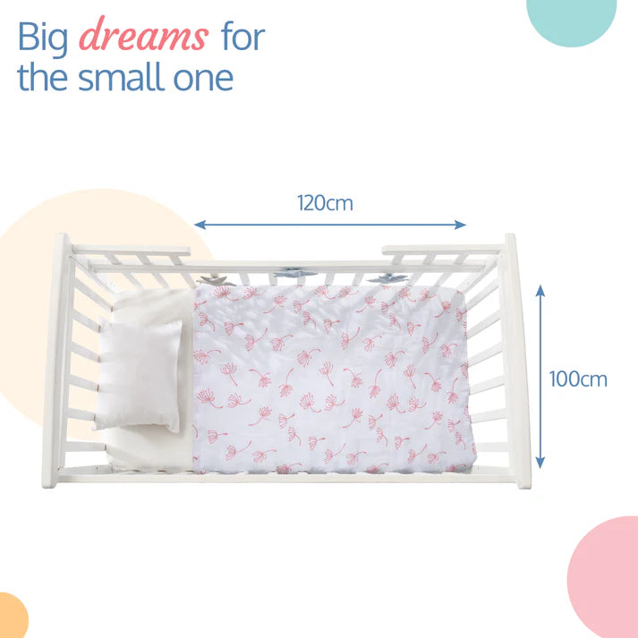 Luvlep Muslin Swaddle Birds White 120*100 CM