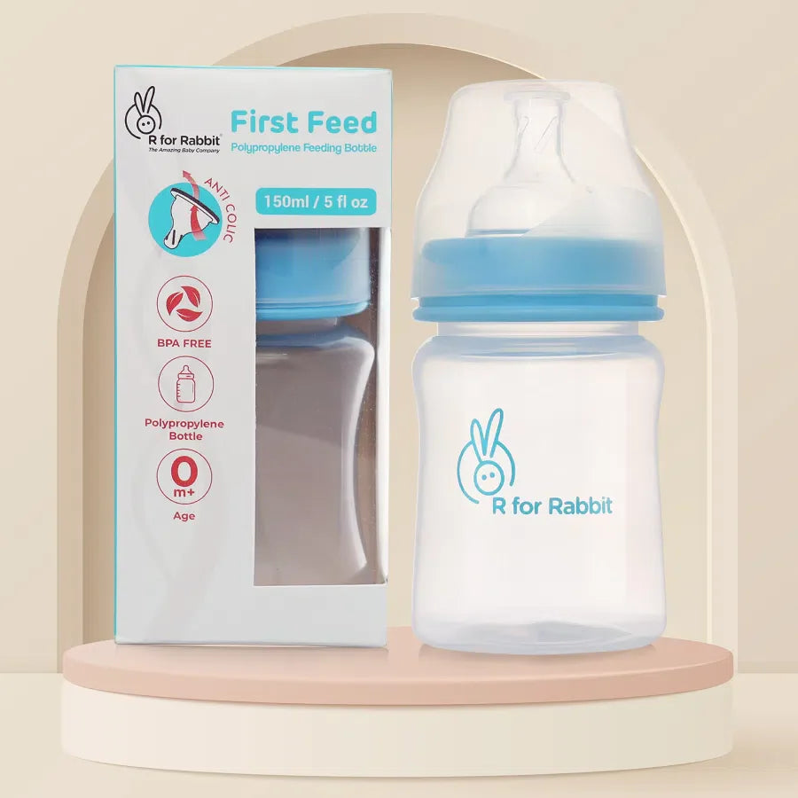 R for Rabbit - Polypropylin First feed 150 ml - FeedingBottle - Light Blue