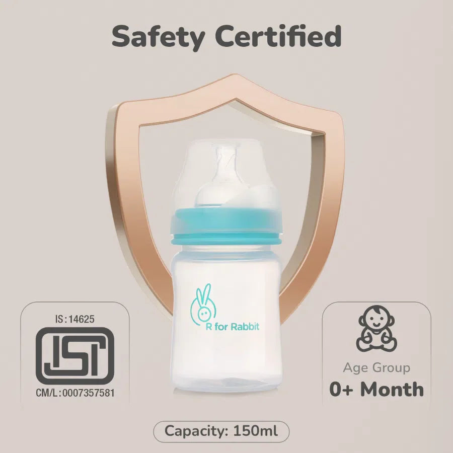 R for Rabbit - Polypropylin First feed 150 ml - FeedingBottle - Light Blue