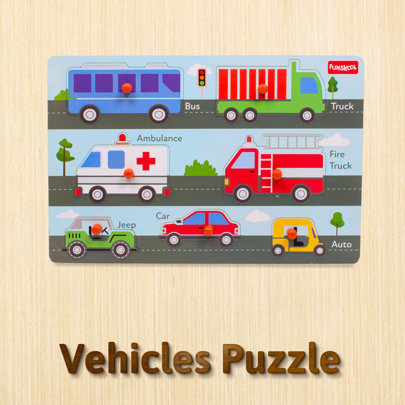 Vehicle Wooden Puzzle