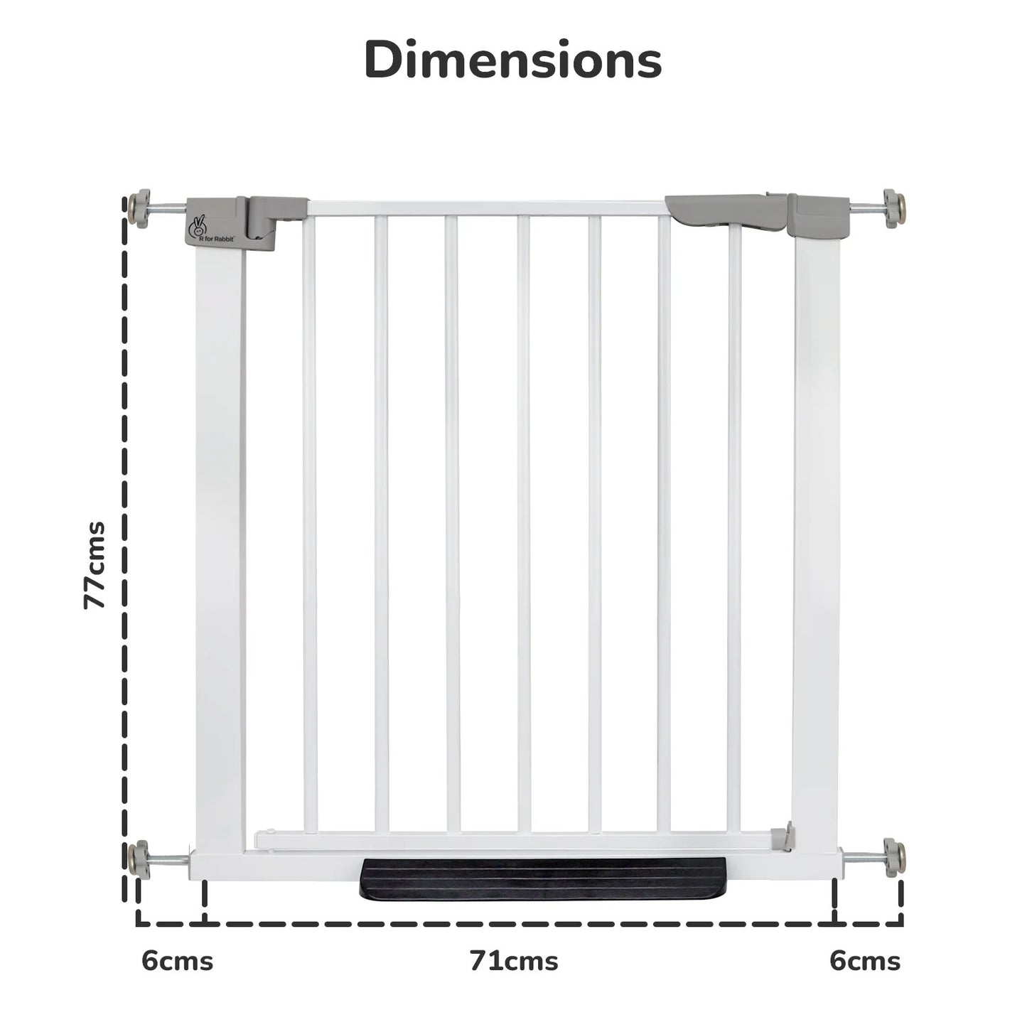 R For Rabbit - Safety Gate - White