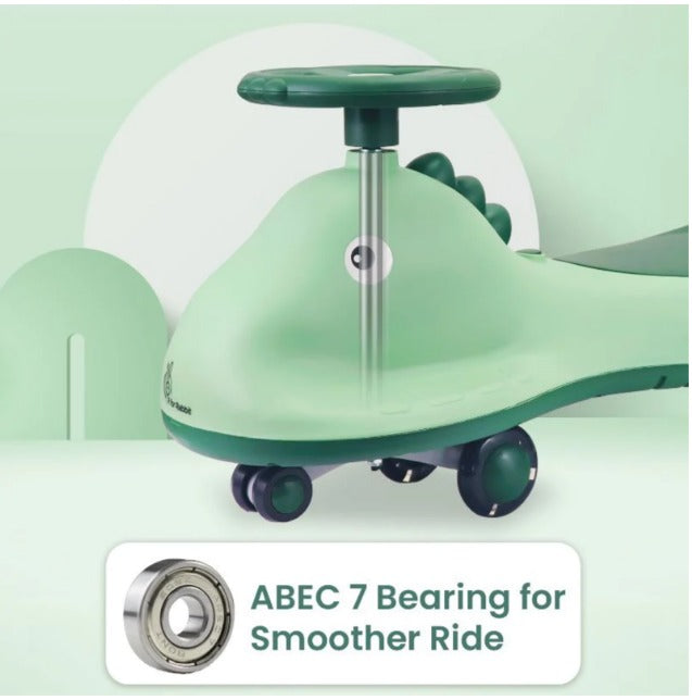 R for Rabbit - Iya Iya Dino - Swing Car -Green