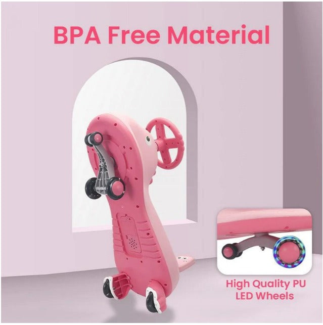 R For Rabbit - Iya Iya Dino Swing Car - Pink