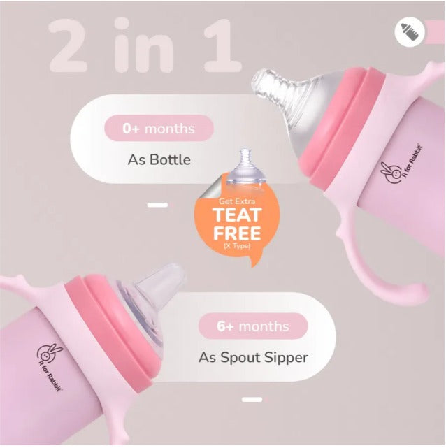 R For Rabbit - Steebo Fusion Spout Cup - Pink