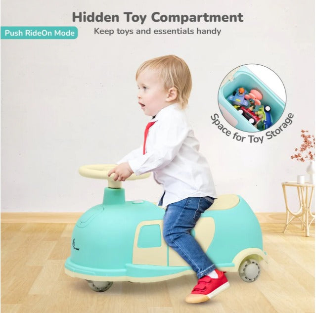 R for Rabbit -Iya Iya Caravan - Swing car - Green Beige