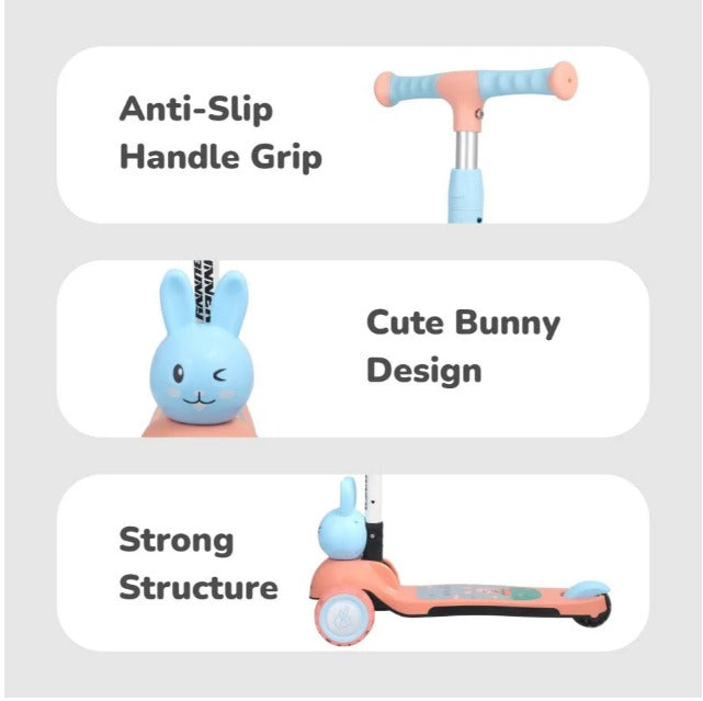 R For Rabbit -Road Runner Bunny Scooter - Pink Blue