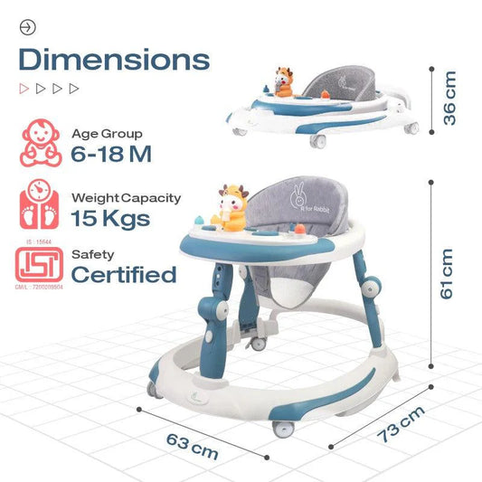 R for Rabbit - Little Feet Plus - Baby Walker - Blue