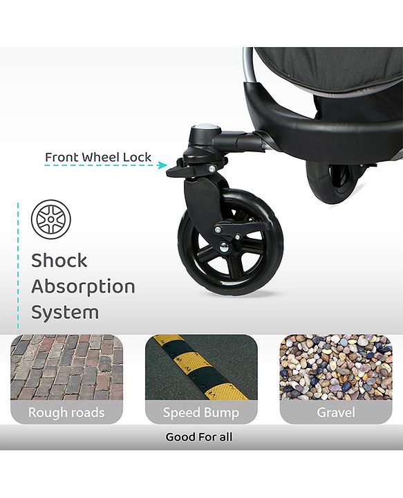 R for Rabbit - Chocolate Ride -Stroller - Black Multi