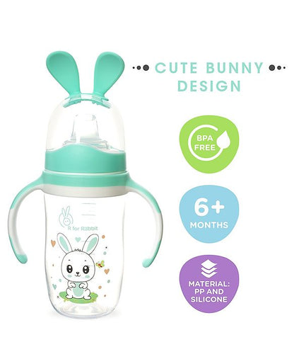 R for Rabbit - Bunny Baby Spout Sippy Cup - Sippy Cups -Green