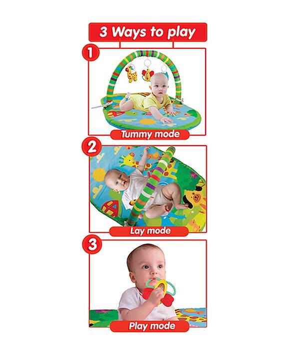 Giggles 3 in 1 Deluxe Playgym - Multicolor