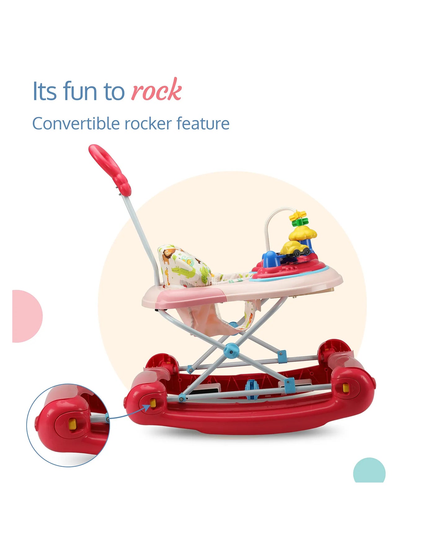 LuvLap Comfy Walker Cum Rocker -Pink