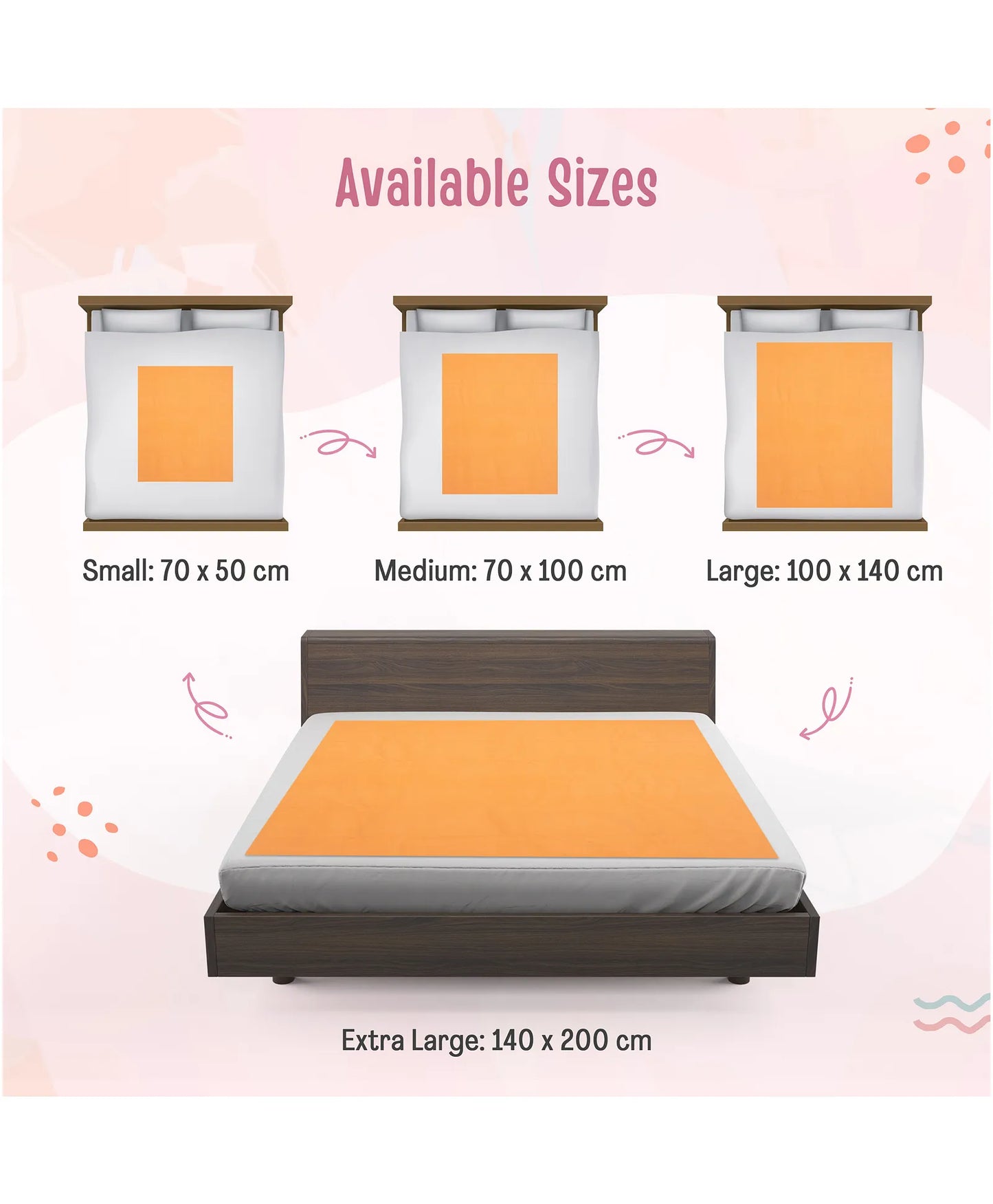 Luvlap Insta Dry Sheet (Small) - Orange