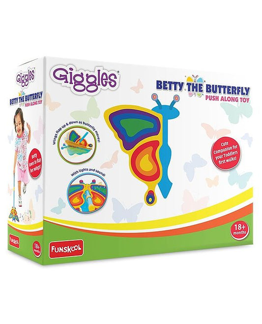 Funskool Giggles Betty The Butterfly Push Along Toy - Multicolour