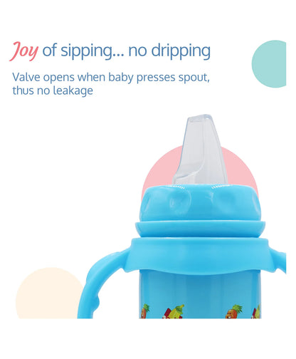 LuvLap 4 in 1 Slim Steel Sipper with Cover - Blue