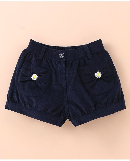 ToffyHouse  Top & Shorts Set With Cool Girl Print - White & Navy
