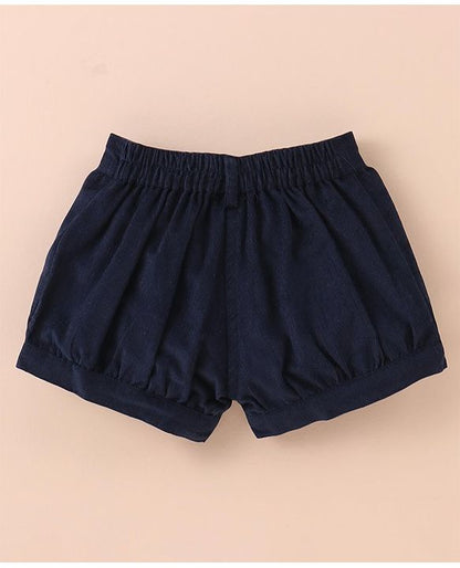 ToffyHouse  Top & Shorts Set With Cool Girl Print - White & Navy