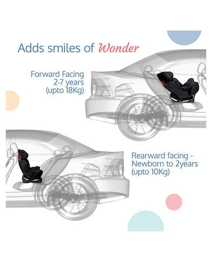 LuvLap Galaxy Car Seat - (0-7 Years) Black