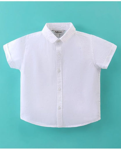 ToffyHouse Half Sleeves  Set With Suspender & Bow Solid Colour - White & Blue