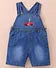 ToffyHouse Cotton Knit Half Sleeves T-Shirt with Denim Dungarees With Cars Print & Embroidery - White