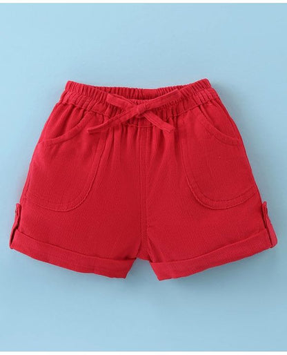 ToffyHouse Half Sleeves T-Shirt & Woven Shorts With Ice Hockey Print - White & Red