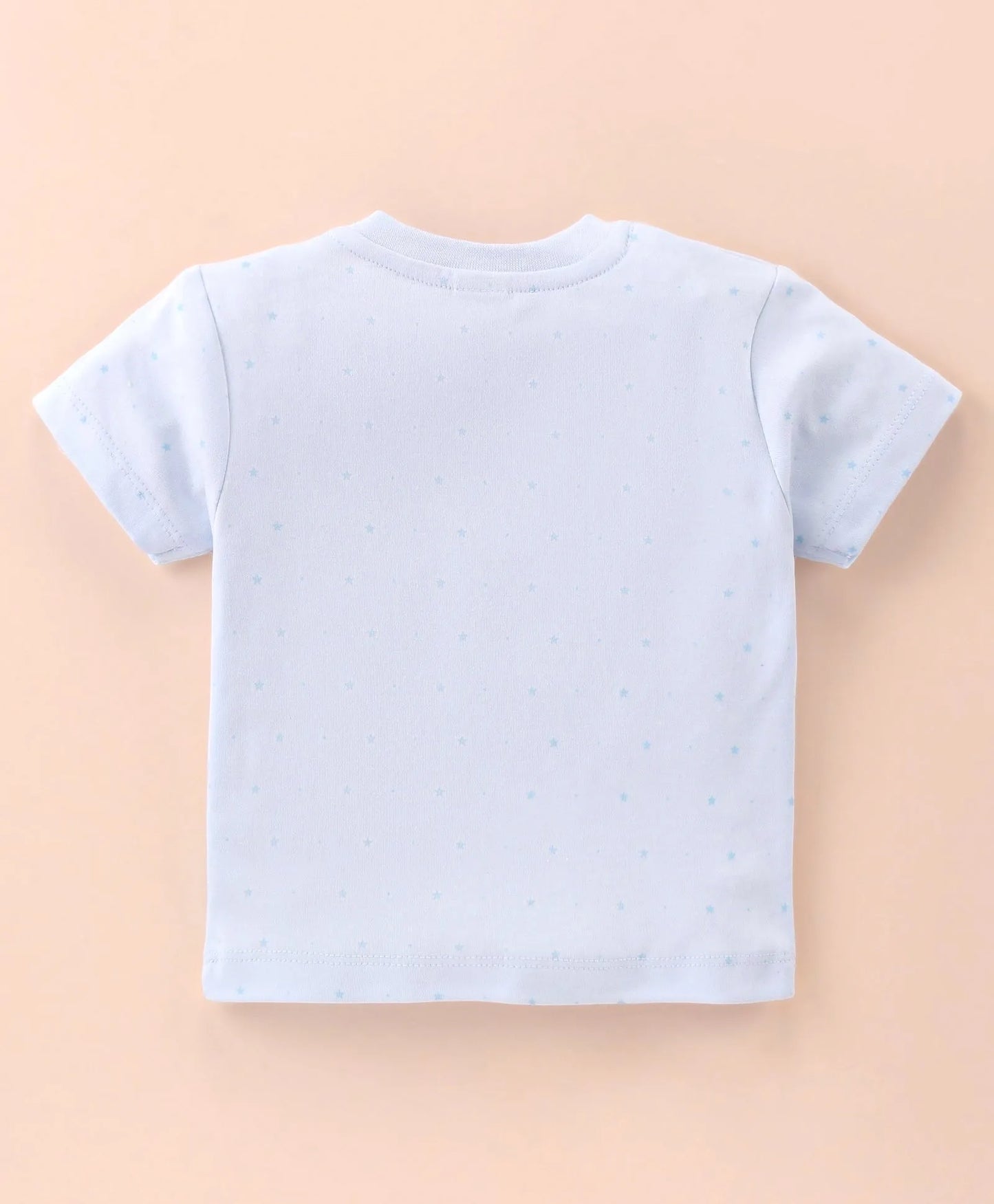 ToffyHouse Half Sleeves T-Shirt &  Shorts Set With Cute Airplane Pilot Print - Sky Blue