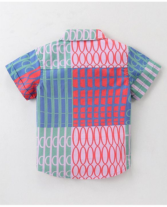 ToffyHouse  Half Sleeves Shirt & Shorts Set With Suspender & Bow - Multicolor