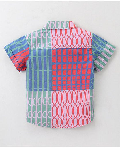 ToffyHouse  Half Sleeves Shirt & Shorts Set With Suspender & Bow - Multicolor