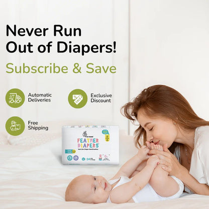 R for Rabbit Feather Diaper S pack of 26 Diapers White