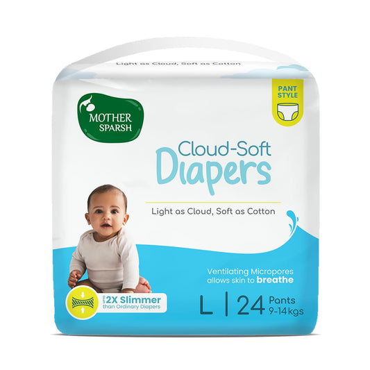 Mother Sparsh Cloud Soft Single Use Diaper-(L) Pack Of 24