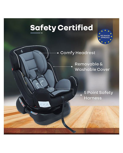 R for Rabbit Convertible Baby Car Seat Jack N Jill Grand Innovative Car Seat - Black & Grey