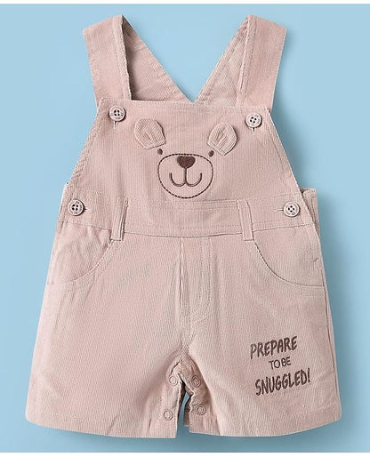 ToffyHouse  Half Sleeves T-Shirt & Dungaree - Tan