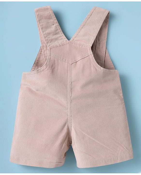 ToffyHouse  Half Sleeves T-Shirt & Dungaree - Tan