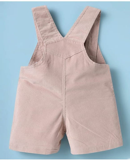ToffyHouse  Half Sleeves T-Shirt & Dungaree - Tan