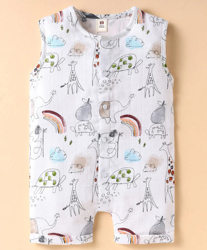 ToffyHouse Sleeveless Romper - White