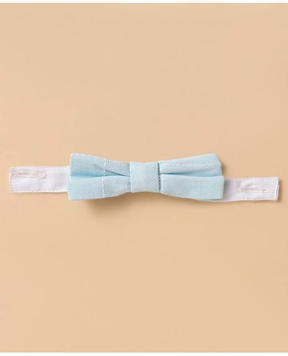 ToffyHouse Half Sleeves Solid Shirt &  Shorts Set with Suspender & Bow Tie - White & Pink