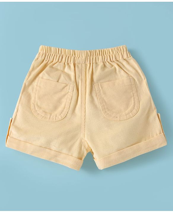 ToffyHouse Half Sleeves T-Shirt & Shorts Set with Vehicle Print - Beige & White