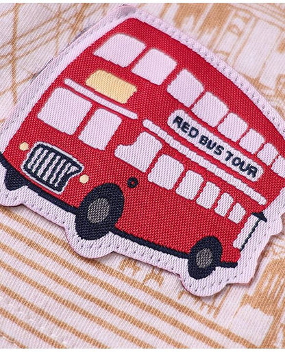 ToffyHouse  Half Sleeves T-Shirt & Shorts Set With London Print - Red