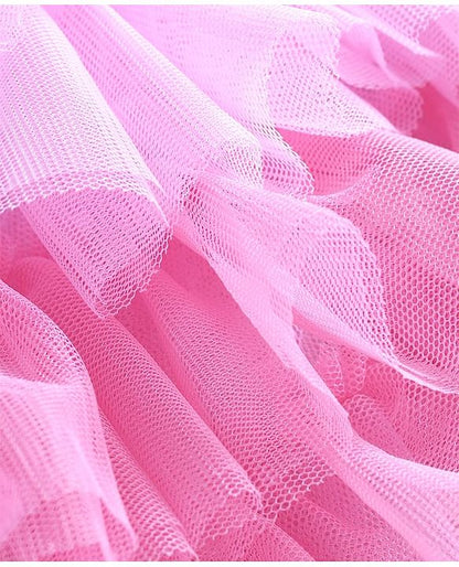 ToffyHouse Knit Cap Sleeves Party Frock with Sequines - Pink