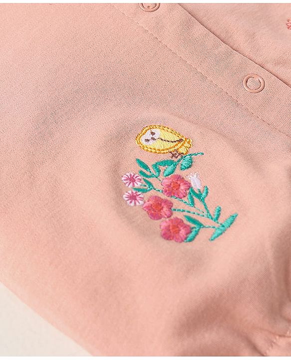 ToffyHouse Half Sleeves Rompers- Rose Gold