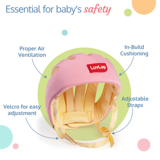 LUVLAP BABY SAFETY HELMET PINK