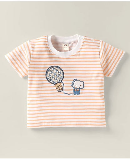 ToffyHouse  Half Sleeves  Set - Offwhite & Light Blue