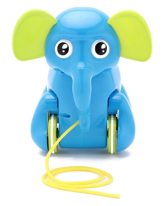 Giggles Alphy The Elephant Pull Along Toy - Blue