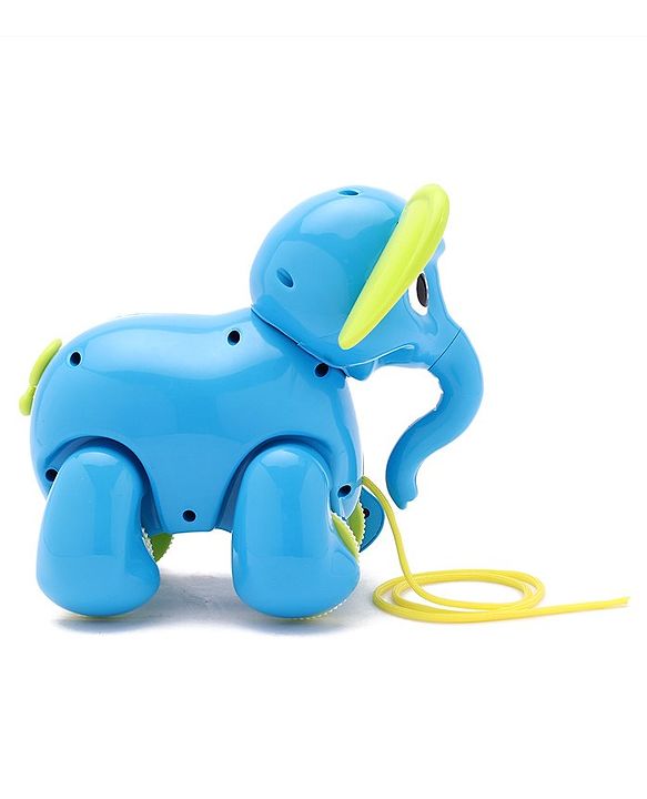 Giggles Alphy The Elephant Pull Along Toy - Blue
