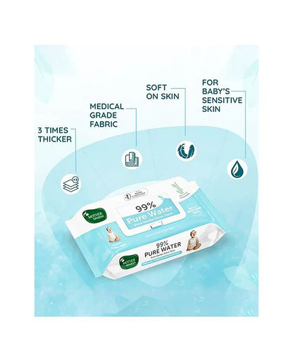 Mother Sparsh Unscented 99 % Pure Water (Unscented) Baby Wipes - 72 Pieces
